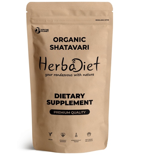 [BRSROCYEOB6BUE3U] Herbadiet Shatavari Root Organic Powder | Ayurvedic Herb for Women Health Support, Balanced Female Hormones, Lactation Supplement | 100% Pure Wild Asparagus Racemosus Roots (227 gram/ 8 oz)