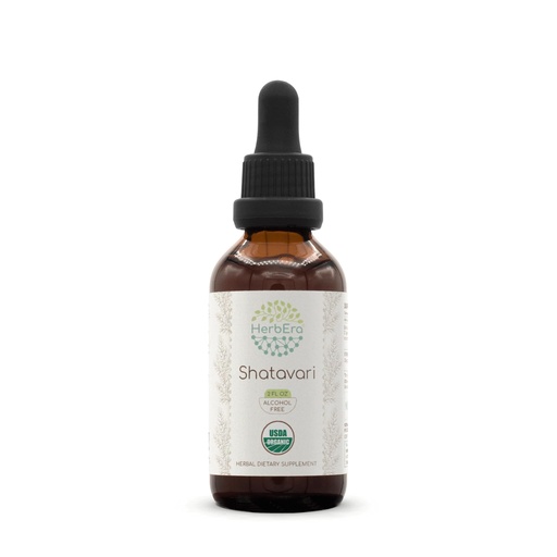 [BRSROCYEAEMAYCTG] HerbEra Shatavari B60 USDA Organic Tincture | Alcohol-Free Extract, High-Potency Herbal Drops | Certified Organic Shatavari (Asparagus racemosus) Dried Root (2 oz)