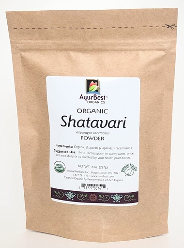 [BRSRMZYEOF6BQDLX] Organic Shatavari Powder, (Asparagus racemosus), AyurBest 100% USDA Organic, Kosher, Ayurvedic Herbs & Spices (8 oz)