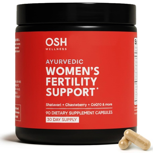 [BRSRMED5AF5QMCQ7] Freshly Moms Ayurvedic Fertility Supplements for Women | Ovulation, Hormonal Balance & Cycle Support | Maca Root, Vitex, & Vitamins | Vegan | 90 Capsules - OSH Wellness