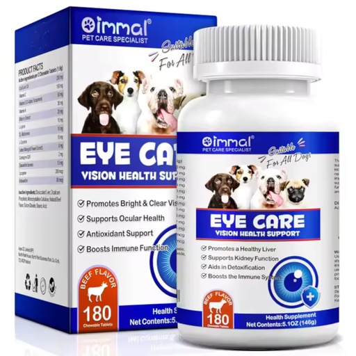[BRSRE232OJYAGHI2] Dog Eye Health Care Supplements, 180 Count, Vision Support with Omega 3 and DHA