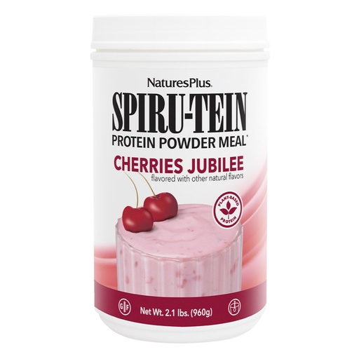 [BRSWIY3YAUORM2IV] NaturesPlus SPIRU-TEIN, Cherries Jubilee - 2.1 lbs - Plant-Based Protein Powder - Vegetarian, Gluten Free - 30 Servings
