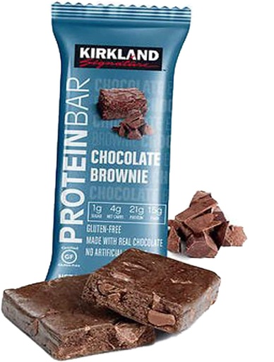 [BRSWGEL5DICRGH3F] Kirkland Signature Protein Bars Chocolate Brownie 2.12 oz, 20-count