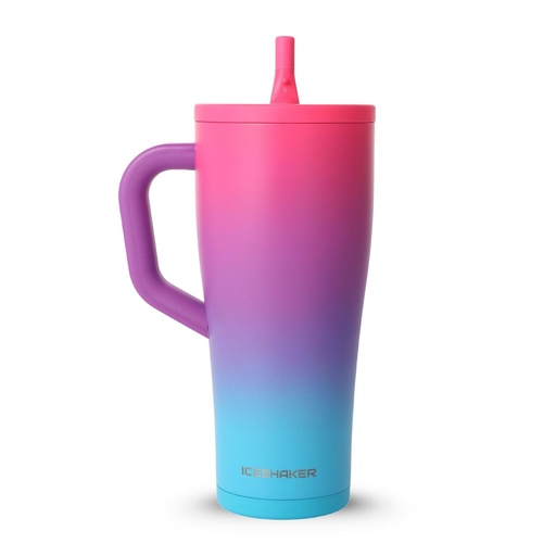 [BRSRGCQOOACWGCA7] Ice Shaker 32 oz Tumbler with Handle and Straw | 32oz Sugar Rush | Cold for 30+ Hours | 2-in-1 Tumbler Shaker Bottle | Odor-Free 32 ounce Bottle for Water, Protein Shakes, Smoothies, Cocktails