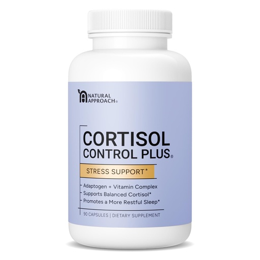 [BRSROGQYCQMRAALB] Cortisol Control Plus – Cortisol Supplement for Women & Men, Cortisol Manager for Stress Response Support, Calm Energy, Mood & Restful Sleep – High-Potency Adaptogen + Vitamin Blend – 90 Capsules