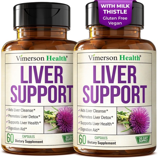 [BRSRAYAQOYCBU33K] Liver Cleanse Detox & Repair – Liver Support Supplement with Milk Thistle Extract, Dandelion Root, Artichoke & Zinc – Gentle Liver Health, Digestion & Energy for Women & Men – Non-GMO 60 Caps, 2 Pack