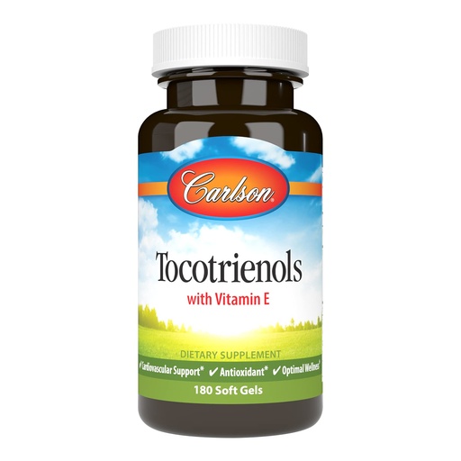 [BRSWECQ2BB4AOAD5] Carlson - Tocotrienols, 40 mg, with Natural-Source Vitamin E, Gamma, Alpha, Delta, Beta, Sustainably Sourced, 180 Softgels