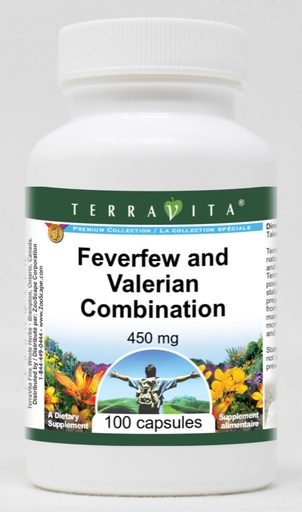 [BRSWI2QRPMABSADA] Feverfew and Valerian Combination - 450 mg (100 Capsules, ZIN: 516992)