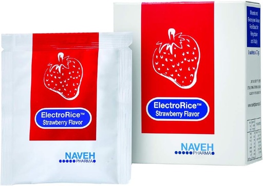 [BRSWYFT2AAHRSYDD] NAVEH PHARMA ElectroRice Anti-Dehydration Electrolyte Supplement Use During Bouts of Diarrhea and Vomiting, Natural Rice-Based Oral Prevention of Dehydration Children and Adults, 5 Strawberry Flavored