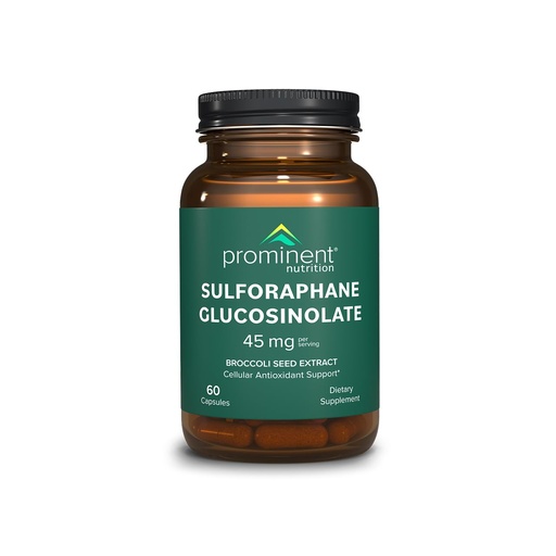 [BRSROFQYCAPROFDX] Prominent Nutrition Sulforaphane Glucosinolate Supplement, Cellular Antioxidant Support, 45 mg, 30 Day Supply - 1 Pack