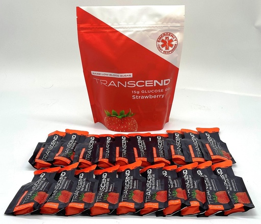 [BRSROHYPB4HGODLJ] Strawberry Flavored Glucose Gels, Twenty 1.1-Ounce Packets In Brand Bag, 15-Grams Fast-Acting Glucose