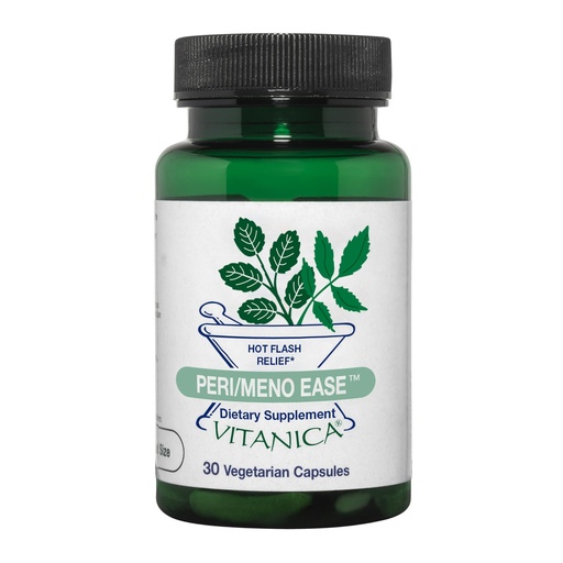 [BRSREBIODIDWCCT5] Vitanica Peri/Meno Ease - for Perimenopause and Menopause Symptoms - Hot Flash Relief with Clinically Studied Siberian Rhubarb Extract - Supports Sleep and Stress with Ashwagandha - Vegan - 30 Caps