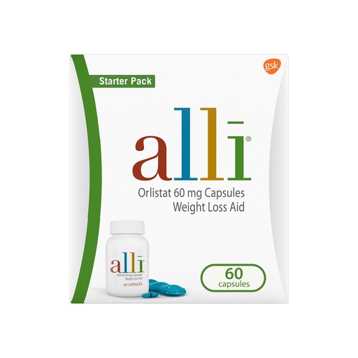 [BRSWKHY5BIOBWYDY] alli Weight Loss Aid Diet Pills, 60mg Starter Pack, 60 Count