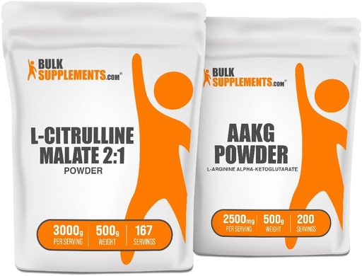 [BRSRAYIDBAHA42DV] BulkSupplements Citrulline Malate 2:1 500g + AAKG 500g