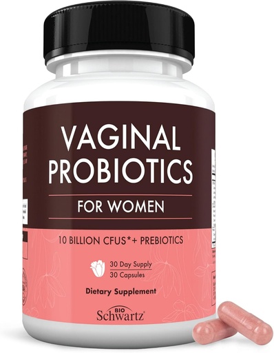 [BRSROFQHOR6WGFLZ] BioSchwartz Vaginal Probiootit naisille täydentää prebiootit Lactobacillus Crispatus - tukee naisten terveyttä edistämällä tervettä emätin Odor, Flora, PH Balance - 30 päivän tarjonta, 30 kapselia