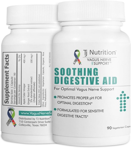 [BRSWKZIGBFYQMGQ7] Digestive Health Support - Soothing Digestive Aid with Vagus Nerve Support™ for Optimal pH and Enhanced Digestion Comfort