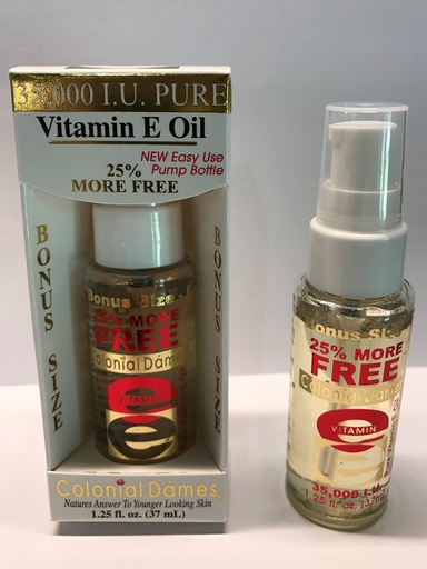 [BRSWIYY3OYHGCYDO] Colonial Dames 35,000 IU Pure Vitamin E Oil 1.25 fl. Oz. Pump disenser - Nighttime Skin Therapy Oil - Vitamin E-Oil for Hydrated Youthful Looking Skin