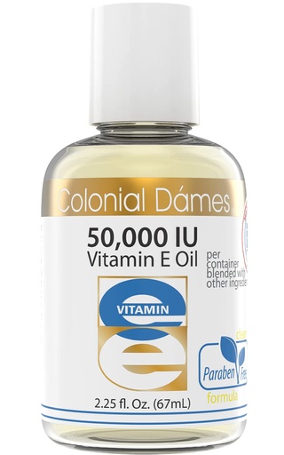 [BRSWYZATOIOR6236] Colonial Dames High Potency 50,000 IU Vitamin E Oil Blend – is an Ideal Antioxidant Skin Therapy Oil for Whole Body.