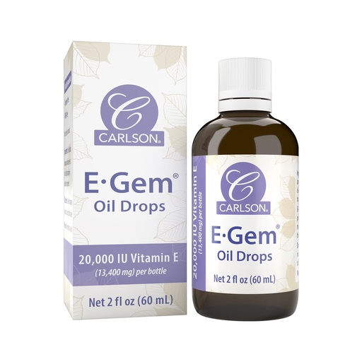 [BRSWECQ2BV7AMF37] Carlson - E-Gem Oil Drops, 20000 IU Vitamin E, All-Natural, Moisturizes & Nourishes Skin, 2 fl oz