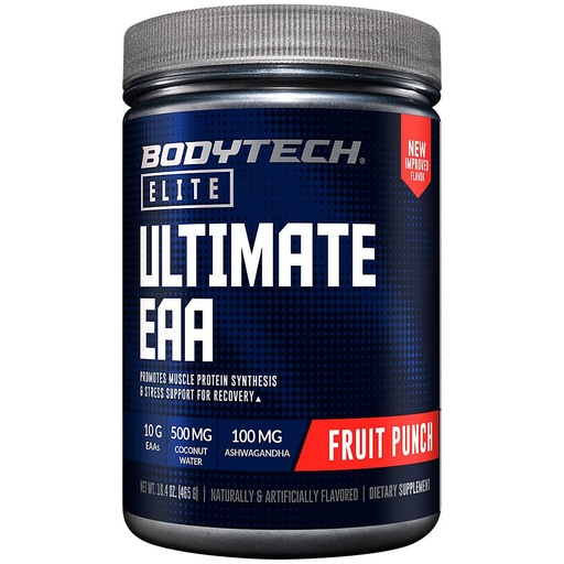 [BRSRAAT7AECW2CDH] BodyTech Ultimate EAA a Muscle Protein Synthesis, Stress, & Recovery Support a Fruit Punch (16.4 oz./30 Servings)
