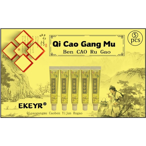 [BRSREHAFBYJWYETA] 5Pcs Chinese Herbal Eczema Psoriasis Creams Dermatitis and Eczema Pruritus Psoriasis Ointment