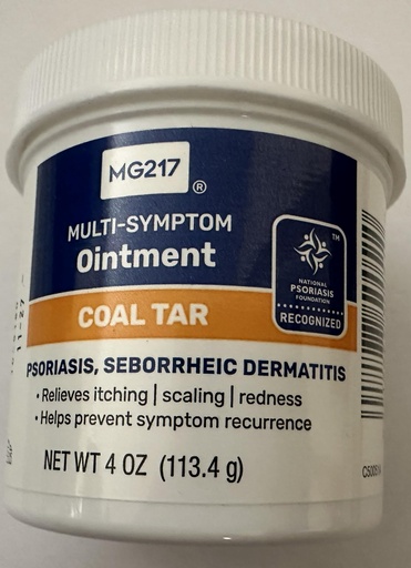 [BRSWGAAFOQFRMEY2] MG217 Multi Symptom Relief 2% Coal Tar Medicated Psoriasis Ointment oz Jar, 4 Oz
