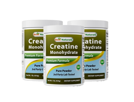 [BRSW2AQTAR7A2AI6] Best Naturals Creatine Monohydrate 1 Lb Pure Powder (1 LB (Pack of 3))