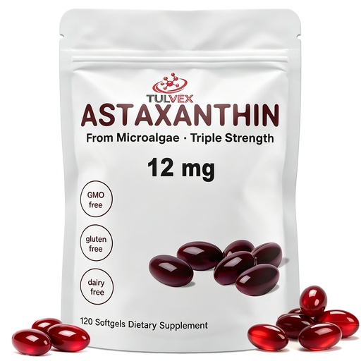 [BRSRGBINOAJQ4FD4] Astaxanthin 12mg, Triple Strength Astaxanthin Supplements, Natural Antioxidant Supplement for Skin & Eye Health Support, 120 Softgels, 4 Month Supply, Non-GMO, Gluten Free