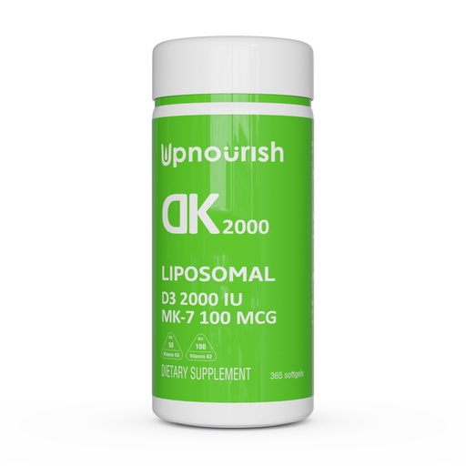 [BRSREGQQCAORSFDV] UpNourish Liposomal Vitamin D3 K2 2000 IU with K2 MK-7 100 mcg - 365 Vitamin D3 k2 (Vitamina D3 con K2) Mini Softgels with Organic Coconut Oil - Easy to Swallow K2 D3 Vitamin Supplement