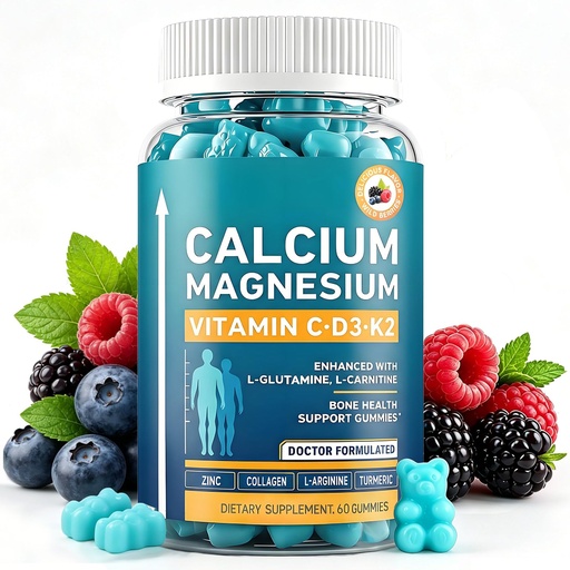 [BRSRGCQ6OB5GYH33] Vitamin D3 K2 Supplement-Vitamin D3 2500IU + K2 MK-7 100mcg Gummies with Calcium, Magnesium,Vitamin C & Zinc,2-in-1 Complex for Bone Strength, Heart Health & Immune Support,Non-GMO(60 Count, Berry)