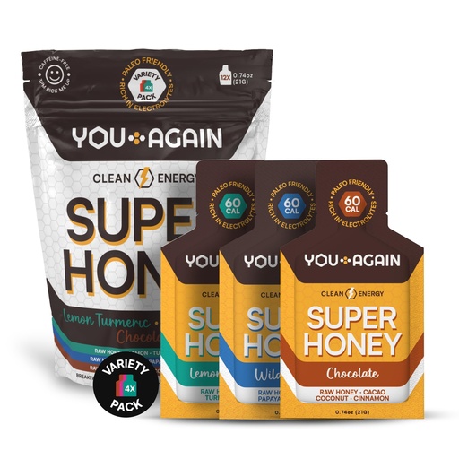 [BRSROAY2CIDQY3D6] You Again Super Honey Packets | Workout Clean Energy Gel Packs | Cycling, Endurance, Running Gel or Energy Snack | Paleo & Carnivore Snack | Gluten-Free | Made in USA (12 Pack - Variety)