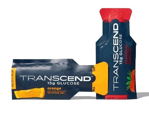 [BRSWECTQO56WAAY4] Transcend 15g Glucose Gel - Orange & Strawberry Assortment (40)