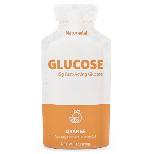 [BRSRACY6OQPQ2FYV] Glucose Liquid Gel, Pack of 10, Orange - 15g Fast-Acting Liquid Glucose