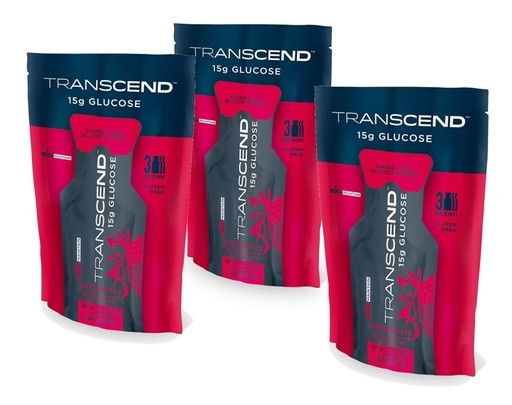 [BRSWEBIZOAGQE3L2] Strawberry 15-Gram Glucose Gels in Three 3-Packs by Transcend (3)