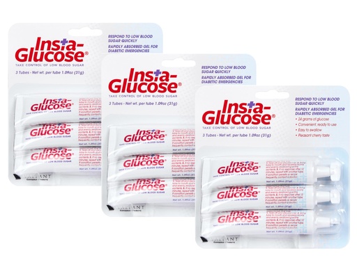 [BRSWIEILDJYBWA3Y] Insta-Glucose Gel Cherry Flavor, 1.09 Ounce, 3 Count (Pack of 3)
