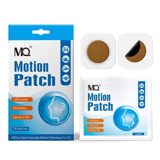 [BRSWIAABBEBBGHA7] MQ Motion Sickness Patch,30 Count,Non Drowsy Sea Sickness Patches Behind Ear for Cruise Ship Travel, Waterproof Car Sick Patches Fast Acting & Long Last 72H