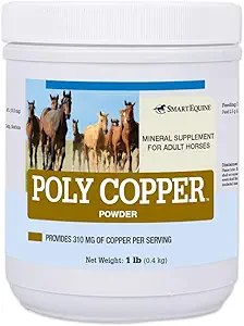 [BRSWIAI5CRYA4ET2] SmartEquine Poly Copper | Equine Horse Coat Supplements for Skin | Vitamins & Minerals Supplements for Horses Bones and Metabolism | 1 lb Jar