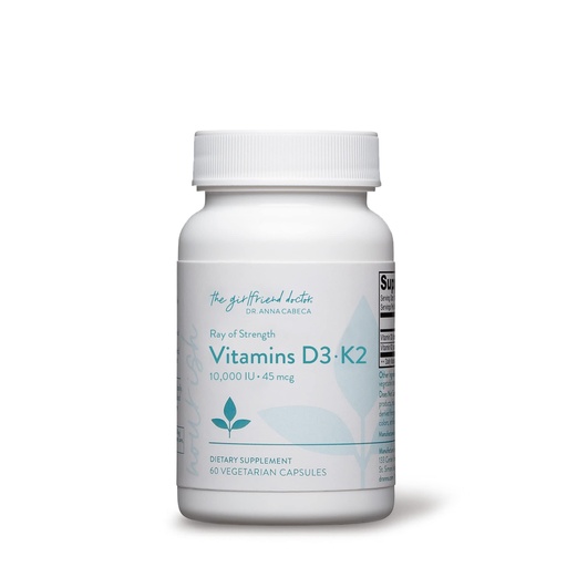 [BRSWYZILAR7AY23O] VIDAPURA Ray of Strength D3K2 by Dr. Anna Cabeca – High-Potency Vitamin D3 5000 IU & K2 (MK-7) Supplement – Bone, Immune & Heart Support – 60 Softgels