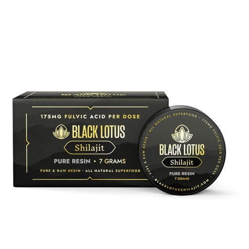 [BRSWY2Y5ORYBQHLJ] Black Lotus Pure Shilajit Resin, 7g, 100% Pure Natural Shilajit for Men & Women with Amino Acids, 175mg Fulvic Acid, 85 Ionic Trace Minerals per Serving, Superfood for Immune Support, Focus, Energy
