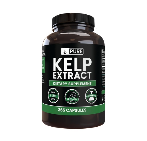 [BRSWYGT2DEPGGCQZ] Pure Original Ingredients Kelp Extract (365 Capsules) No Magnesium Or Rice Fillers, Always Pure, Lab Verified