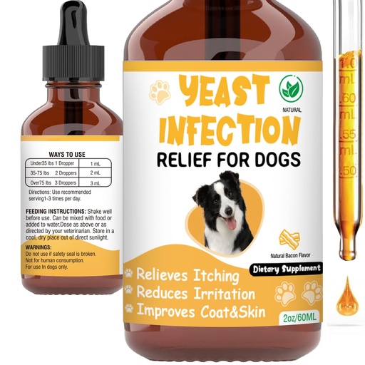 [BRSRYZQFAV6AACI7] Natural Yeast Infection Treatment for Dogs,Supports Healthy Itch Relief,Inflammation Relief,Allergy Relief & More,Dog Ear Infection Treatment,Itch Relief for Dogs,Ear Infection Treatment for Dog