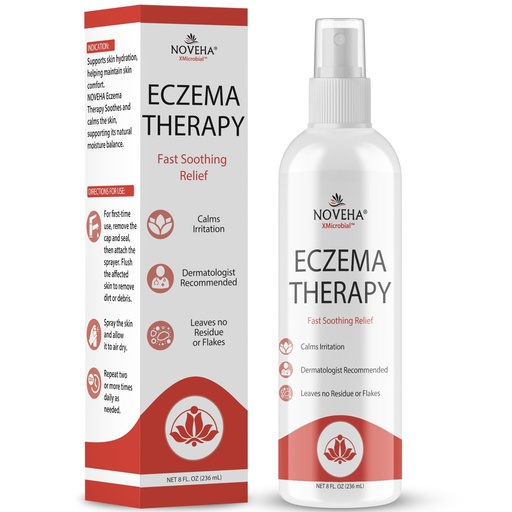 [BRSRABQEAEBGOYD7] NOVEHA Eczema Relief | Soothing Hypochlorous Acid Spray | Skin Care for Kids & Adults | Fast Relief | Gentle, Natural Hydration for Dry, Sensitive Skin | 8 OZ