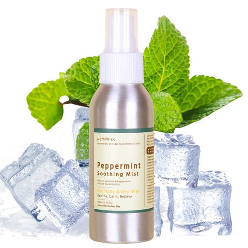 [BRSWGAQPARYAIFI6] Summer Cooling Itch Relief Mist Peppermint Spray for Heat Rash, Eczema-Prone, Sensitive Skin – Kid-Safe (3+), Alcohol-Free Soothing Mist for Summer & Hot Humid Days (3.38 fl oz)