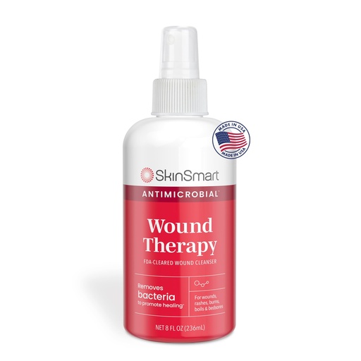 [BRSWKHD5A4FQM2TL] SkinSmart Antimicrobial Wound Therapy, Hypochlorous Acid Safely Removes Bacteria so Wounds Can Heal, 8 Ounce Clear Spray