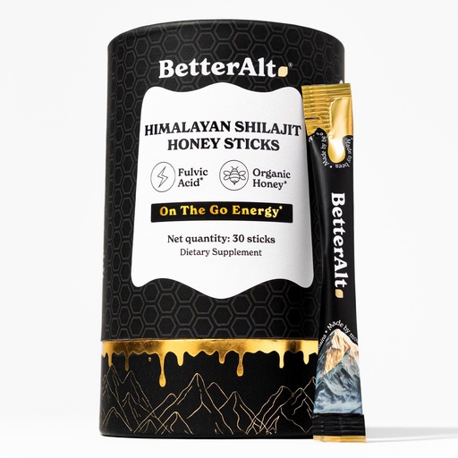 [BRSRAZIBDF7WECDB] Better Alt Pure Himalayan Shilajit Sticks with Organic Honey, Saffron | Easy to Consume Shilajit| 30 Sticks for Energy Boost & Immune Support, 85+ Trace Minerals, 75%+ Fulvic Acid