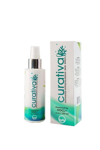 [BRSWGGQZO55REHI3] ​Curativa Bay 0.02% Hypochlorous Skin Spray – 4 oz – Organic, Vegan, Hypoallergenic Ingredients – Made in USA