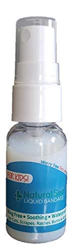 [BRSWGBLRCQIRGELZ] Kids Natural Seal Liquid Bandage Spray - 1oz Moisturizing Nanopolymer Barrier Spray for Custs & Scrapes - Sting Free Protection & Quick-Healing Formula - Mom-Invented - Made in USA
