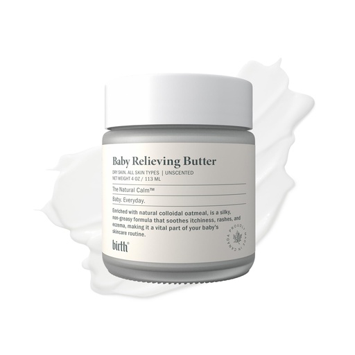 [BRSRAEIBBUDQME3O] Birth's Baby Eczema Butter | Steroid-Free | Natural Cocoa Seed Butter with Colloidal Oatmeal | Itchy & Irritated Skin | Non-Greasy Formula to Soothe Rashes & Dryness | Sensitive Skin | 4oz 113 ml