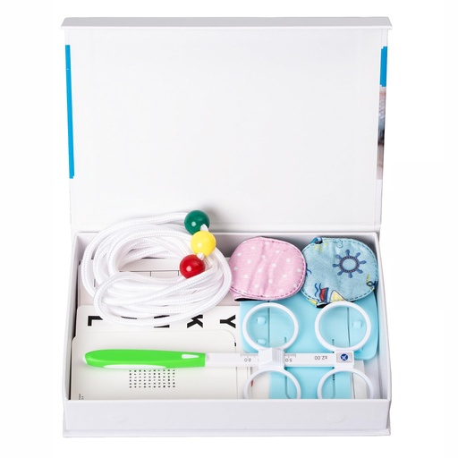 [BRSRGCQNO4HGCEY2] Kids Amblyopia Vision Training Set with Adjustable PD Flip Lens, Vergence Ball, Eye Patch & Various Vision Training Cards for Home Eye Therapy