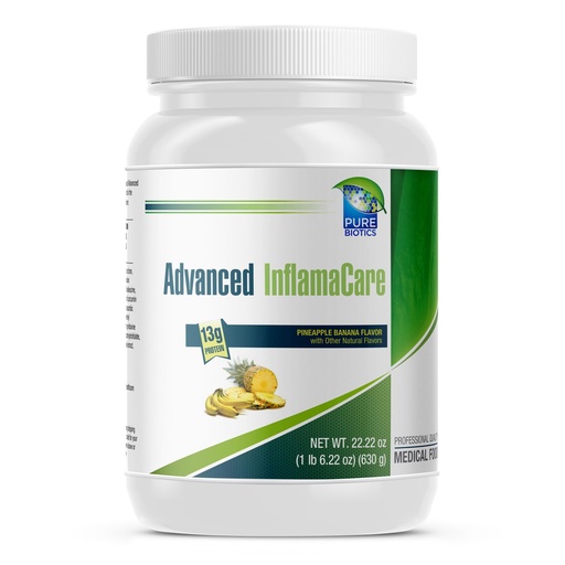 [BRSRGZATAEFWOG3Z] Advanced InflamaCare Protein Powder – Plant-Based Gut & Immune Support | 13g Vegan Protein with L-Glutamine, Curcumin, Turmeric & Prebiotics | Pineapple-Banana Flavor